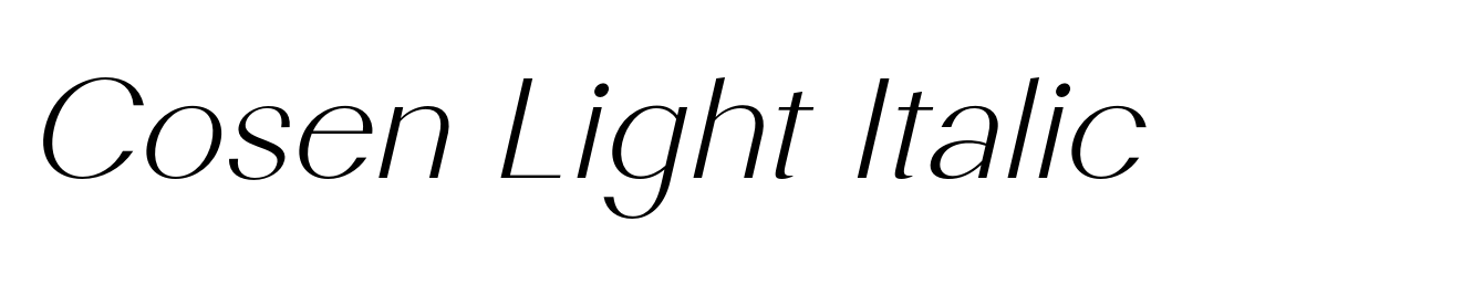 Cosen Light Italic